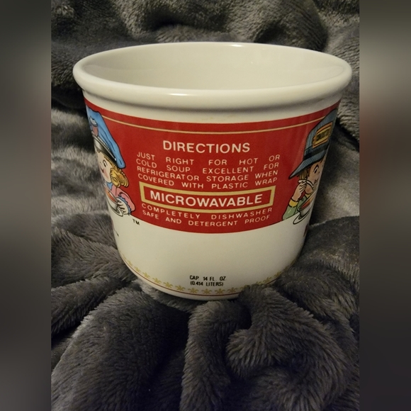 Set of 3 Vintage 1993 Campbell Soup Co. Kids Design Ceramic Soup Mugs Cups - Picture 3 of 11